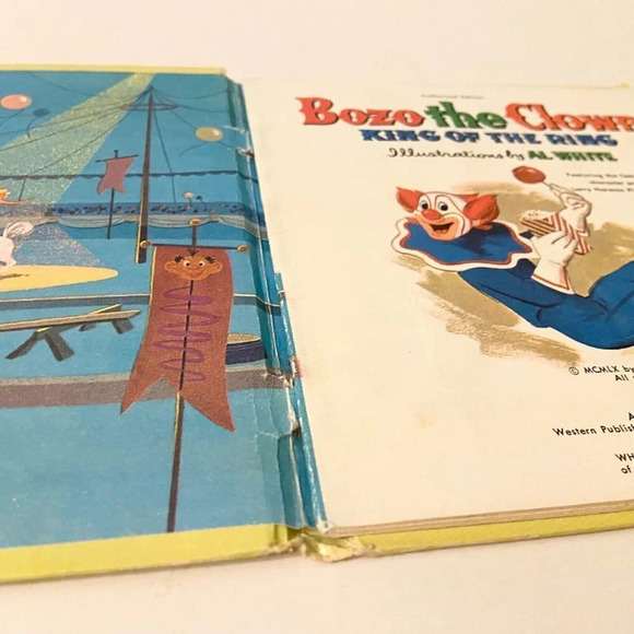 Vintage Lot of 3 Whitman Bozo The Clown Little Red Bicycle Great Fort Books - Picture 6 of 16